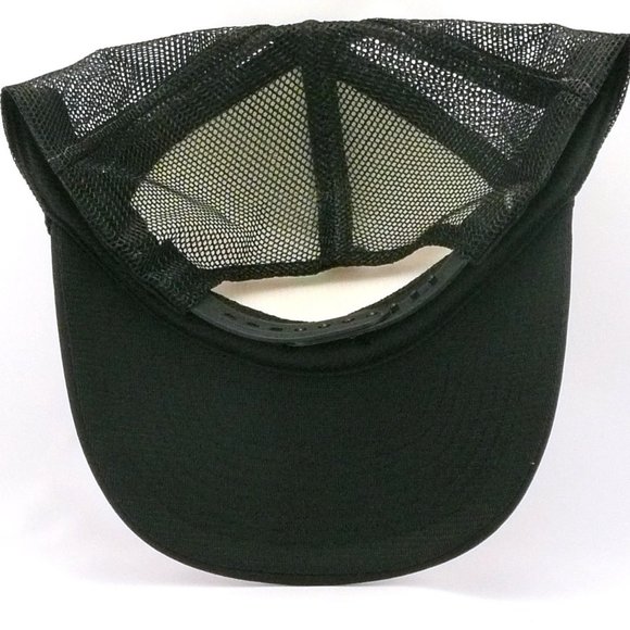 Vintage Oliver Tractors Trucker Hat Mesh Hat Snap Back Cap Black - Picture 3 of 3